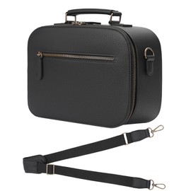 Divvia Camera Sling Bag Classic PU Leather, Shoulder Crossbody Camera Case for Photographers Large 5L Black