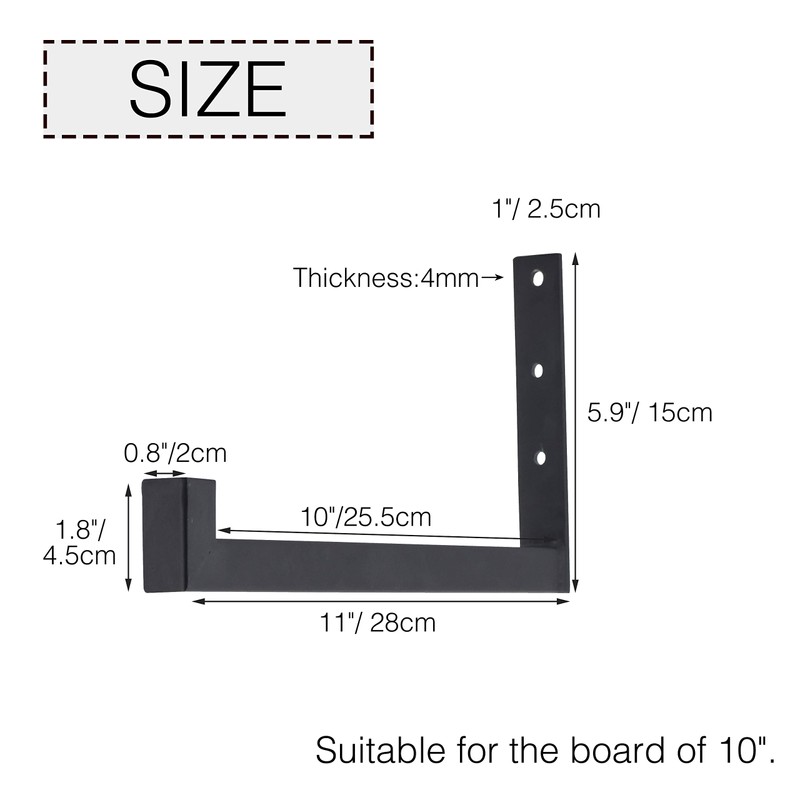 OVOV 6 Pack Heavy Duty Shelf Brackets Wall Mounted Industrial
