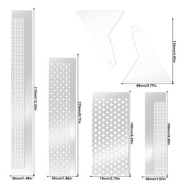 Neikafan Metal Ruler for Diamond Painting 4Pcs and 2Pcs Diamond Painting Fix Tool, Diamont Art Dot Drill Guide Ruler Mesh for Round Diamont Paintings Different Size Sets 400 599 699 800