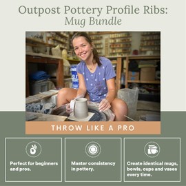 OUTPOST POTTERY Ribs - Mugs&Cups Bundle - Made with PLA, Pottery Trimming Tools, Consistent Shapes, Floating Design, Ceramic Tools for Pottery - The Perfect Pottery Rib for Precision Craftsmanship