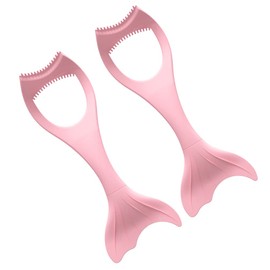 Healeved 2pcs Mascara Brush Beauty Tools Lash Tools Reusable Eyeliner Applicator Multi-function Make up Tools Eyeshadow Eyeliner Aid Silica Gel Girl Pink Makeup Multifunction