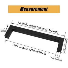 goldenwarm 10 Pack/5 inch Black Cabinet Handles Kitchen Cupboard Handles - Black Cupboard Handles Kitchen Drawer Pulls Bathroom Cabinet Hardware for Metal Drawer Handles