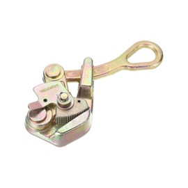 MECCANIXITY 1T Cable Grip Wire Grip Jaw Puller 19cm/0.6FT Alloy Steel Cable Wire Puller Tool Anti-Slip Anti-chip for Wire Rope Cable (Gold Tone) Pack of 1