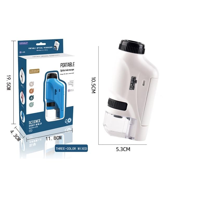 TimeVrinql Children's Portable Microscope, Pocket Handheld Zoom Micro Microscope with