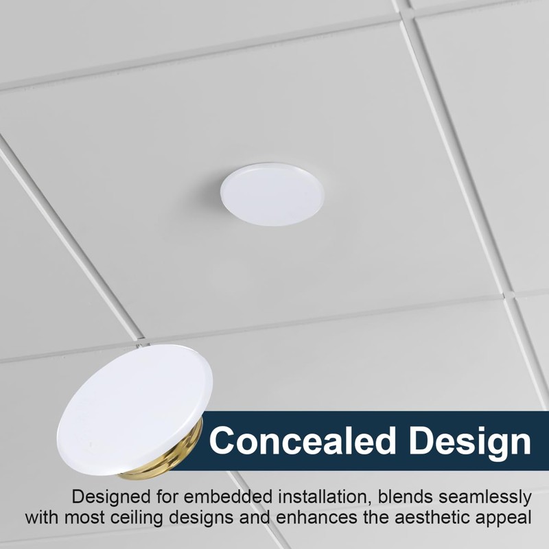 Fire Sprinkler Covers, 4pcs White Flat Cover Plate Fire Sprinkler