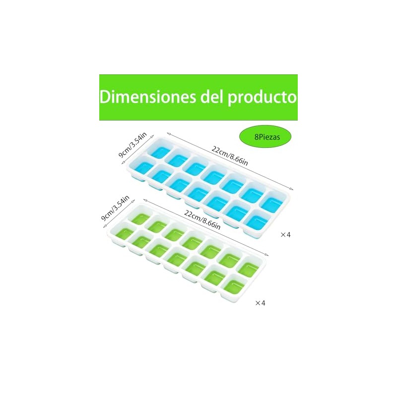 Molde Para Hielos, 8 Moldes Para Hielo, Ideal Para Bebidas