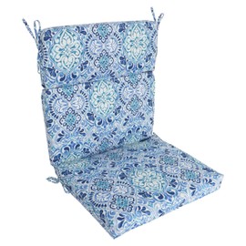 Blazing Needles Multi-Section Outdoor Chair Cushion, 18" x 38", Fiorella Baltic