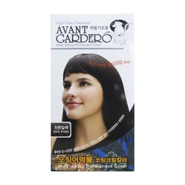 Avantgardo squid ink hair coating color cream dark brown / 아방가드로 오징어 먹물 헤어 코팅 칼라크림 진한갈색