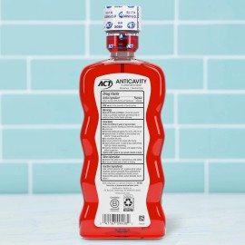 ACT Anticavity Fluoride Mouthwash With Zero Alcohol, Cinnamon, 18 Fl Oz