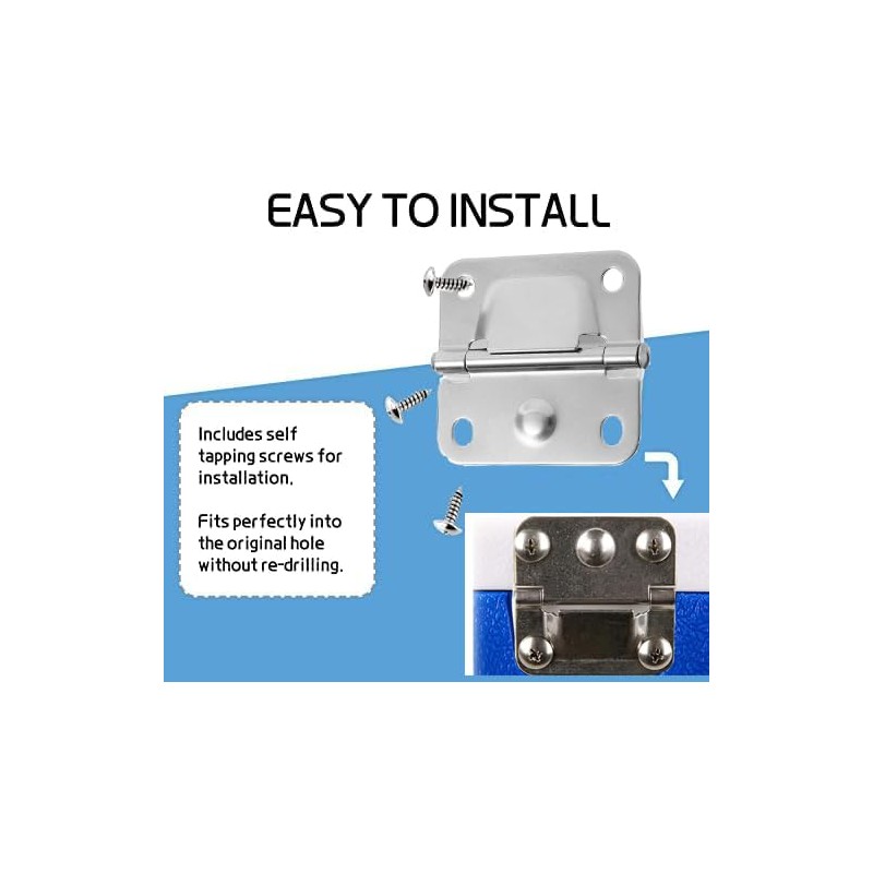 Cooler Stainless Steel Hinges,Hinges kit for Colemans Coolers 5226, 5227B,