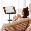 Snughome Floor Book Stand with Removable Tray, Wood Standing Book