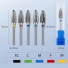 5pcs Tungweld Professional Nail Drill Bits Set 2.35mm Shank, Multiple