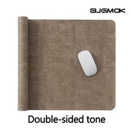 BJGMOK Faux Leather Desk Pad Protector, Large Desk Mat, Keyboard Pad, Non-Slip PU Leather Desk Blotter,Desk Cover mat,Felt Desk mat, High Temperature Resistant,Desk mat for Keyboard (Milk Tea Brown)