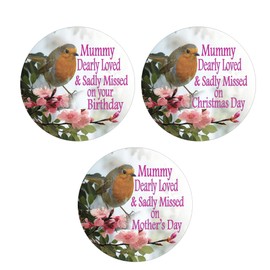 Robin Remembrance Mum- Mom - Mummy - Daughter - Grandma - Nanny - Nanna - Sister - Auntie Memorial Ceramic Hanging Decoration For Any Occasion - Mother’s Day - Birthday - Christmas
