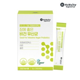 [맥널티바이오] 장에 좋은 비건 유산균 2g x 30포 락토프리 유산균 [McNultyBio] Gut-Friendly Vegan Probiotics 2g x 30 Sachets Lactose-Free Probiotics