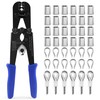 Knoweasy 2-in-1 Wire Rope Crimping and Cutting Tool, for 1/16-Inch