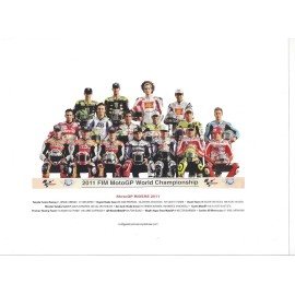 Poster Card 2011 FIM MotoGP Nicky Hayden Valentino Rossi Ducati Honda Repsol