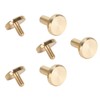 50 Set Binding Rivet Round Flat Head Brass Slot Screw