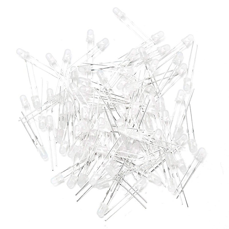 Chanzon 100 pcs 3mm Yellow Diffused LED Diode Lights (Frosted