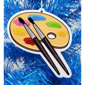 Generic Artist Art Themed Paint Palette Christmas Ornament (A131)