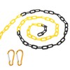 PATIKIL 10Ft Plastic Chain Barrier, Safety Link Chain with 2
