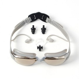 Cleanview Anti-Fog Swim Goggles with Integrated Earplugs Swim Goggles