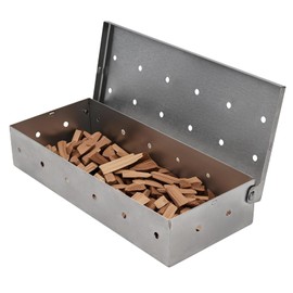 2pcs Stainless Steel Smoker Box for Gas Grill, Optimized Airflow Control For Consistent Smoking, Wood Chip Smoker Box with Hinged Lid