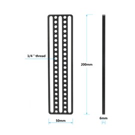 CAMVATE Extended Cheese Plate Mounting Extension Lightweight with 1/4"-20 Threaded Holes for Photography Accessories