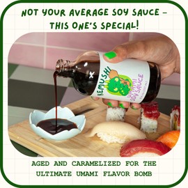 Kemushi Umami Soy Sauce – Hand-Brewed Japanese Soy Sauce with Kombu, Bonito & Caramelized Sugar | Rich, Savory & Perfect for Sushi, Marinades & Cooking