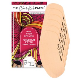 The Chub Rub Patch for Thighs (AS SEEN ON SHARK TANK), Anti Chafe Thigh Chafing Prevention Friction Tape Patches, Anti Chafing Skin Tape for Inner Thigh Rubbing Prevention Women (3 Pairs), Ivory