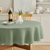 Decorelia Textured Fabric 60 Inch Round Tablecloth, Water Resistant Circular