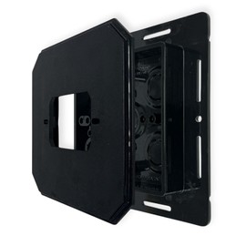 iMBAPrice IMBA-8081F-1BK Black Non- Metallic Universal Siding Block for Light Fixtures and Receptacles, Cover with Flanges 6.5-Inch x 6.5-Inch, 1-Pack
