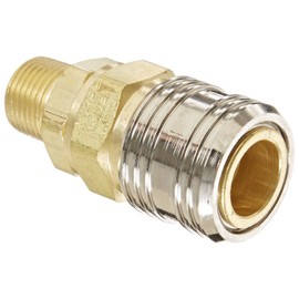 Eaton Hansen 430 Brass 1000/400/500 Series, Industrial Interchange, Coupler Socket, 3/8" Body Size x 3/8" NPT Male
