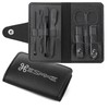 ESHMHE Professionelles Maniküreset, 7-teilig, mit schwarzem PU-Etui, Unisex, für Hand-