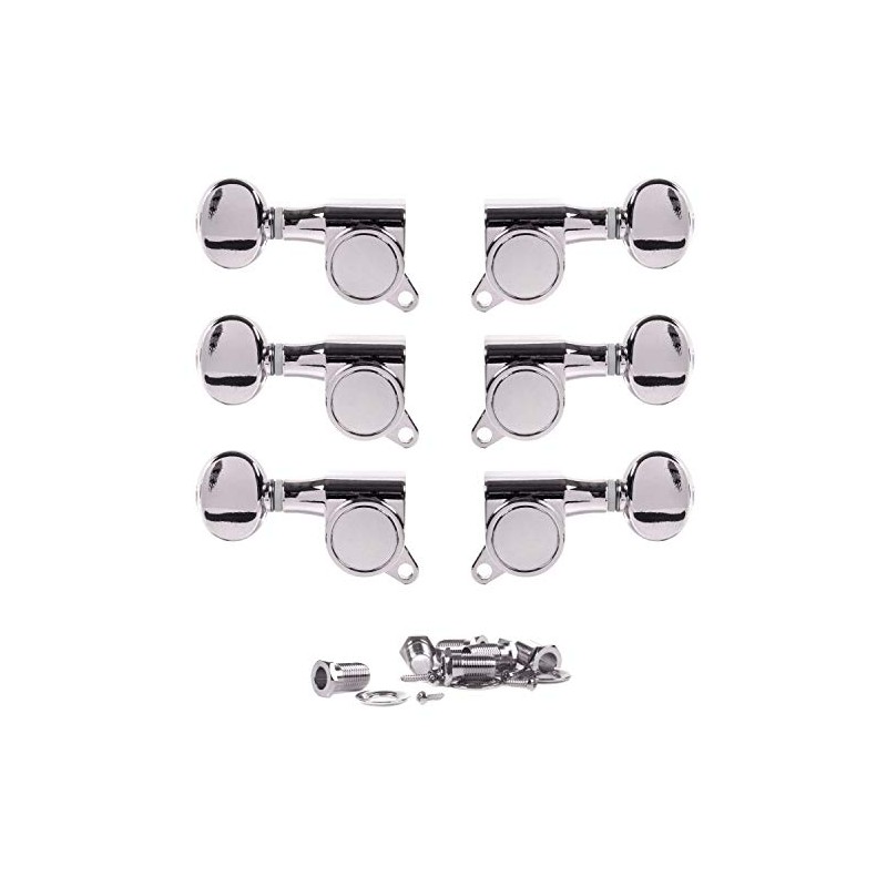 Golden Age Oval Knob 3+3 Tuners, Nickel