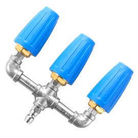 EZALOR Triple Turbo Nozzle Pressure Washer, 360° Rotating Turbo Nozzle with 1/4" Quick Connector, 2.0 Orifice 3-in-1 Turbo Nozzle, 4000 PSI