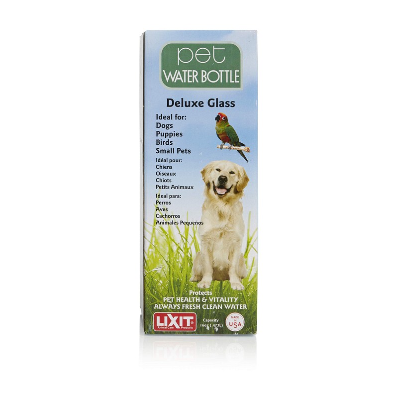 Lixit Heavy Duty Deluxe Glass Water Bottles for Birds, Dogs