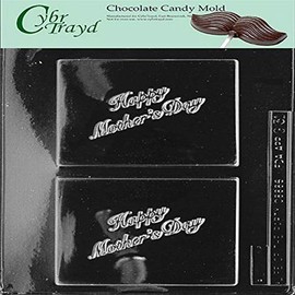 Cybrtrayd Life of the Party G031 Happy Mother's Day Greeting Card Chocolate Candy Mold in Sealed Protective Poly Bag Imprinted with Copyrighted Cybrtrayd Molding Instructions