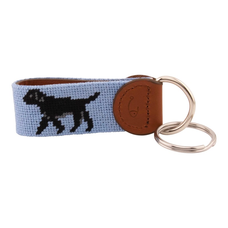 Huck Venture - Llavero de piel con costura a mano,