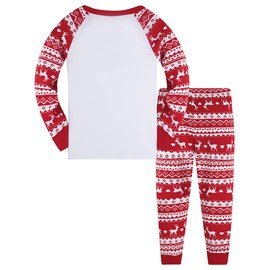 TEDD Christmas Pjs Kids Pyjamas Set for Boys Pajamas Cotton Toddler Baby Clothes Girls Nightwear Sleepwear Unisex Long Sleeve 2 Piece Nightwear Outfit 6-7 Years