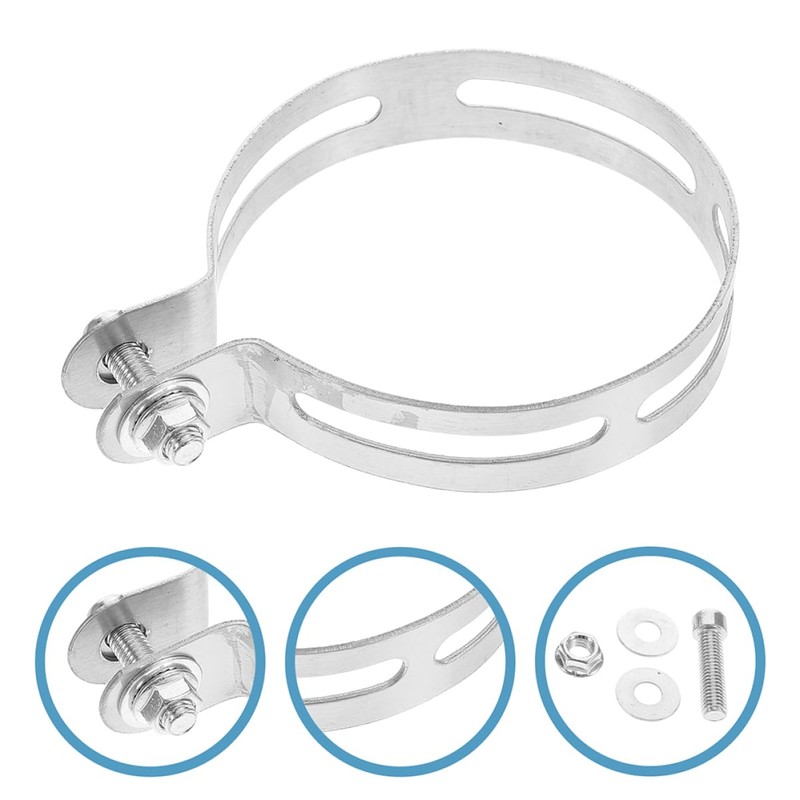 ULTECHNOVO Stainless Steel Motorcycle Exhaust Clamp Hose Bracket Hanger for