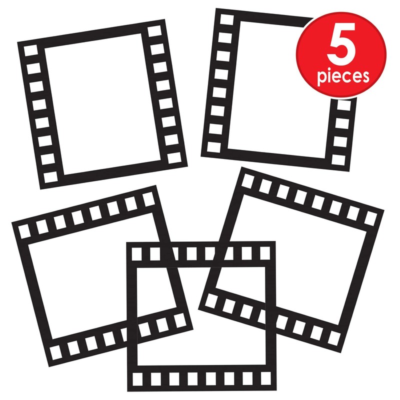 Beistle Black 5 Piece Filmstrip Photo Fun Frames, 12"