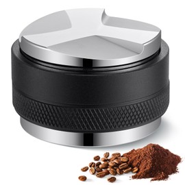 Distribuidor de Café de 53 mm YOMYM,Tamper para Cafe 2 En 1,Accesorios para Cafe Acero Inoxidable 304,Presión Ajustable,para Cafetera Espresso