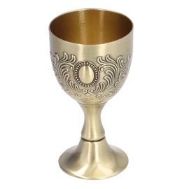 200 ml Royal Chalice Cup Chalice in Vintage Style, Engraving Process, Bright Surface, Chalice for Home Bar Decoration, 4.41 Inches, Handmade