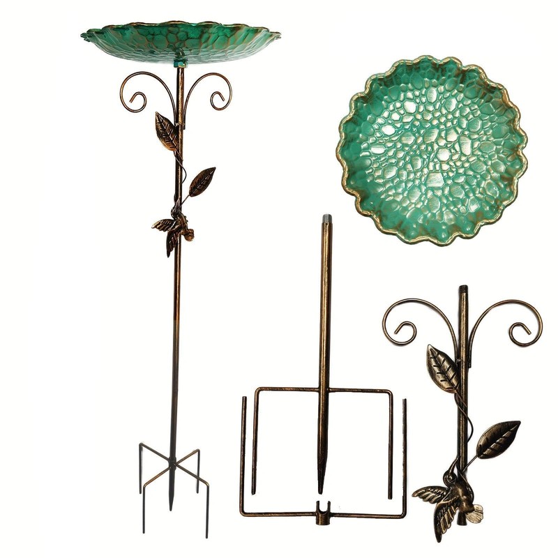Generic Bird Bath for Outdoor Metal Bird Bath Bowl Ornament