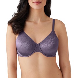 Wacoal Women's Back Appeal Seamless Unlined Underwire Bra, Montana Grape, 34D