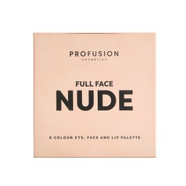 Profusion Cosmetics Full Face Palette Nude, 8 Shade Eye, Face and Lip Palette for Natural and Bold Makeup Looks, Ultimate Makeup Essential for Medium to Deep Complexions, Nude