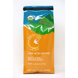 Simpatico Low Acid Coffee - Regular - Organic Black & Tan - Whole Bean (12oz bag)