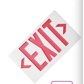 Light Fixture Industries 2 Pack Red/GREEN LED Emergency Exit Light Sign - Battery Backup UL924 Fire