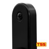 TSS Black UPVC Door Handle Pair Set, Sprung, 92mm PZ
